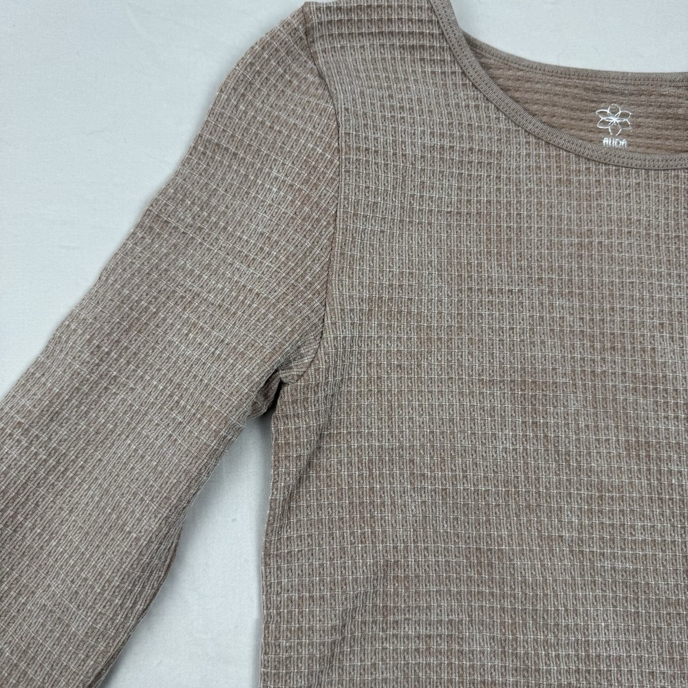 AURA Womens Long Sleeve‎ Form Fitting Shirt Taupe - XL/XXL